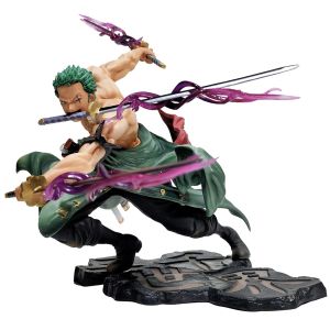 Bandai | Classics Anime One Piece Anime Figure Three Thousand Worlds Bath Blood Roronoa Zoro Action Figure Collection Exquisite Model Gif