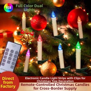 HUAYASEN | LED Simulation Multi-color Double-wick Candle for Birthday Party and Festive Atmosphere