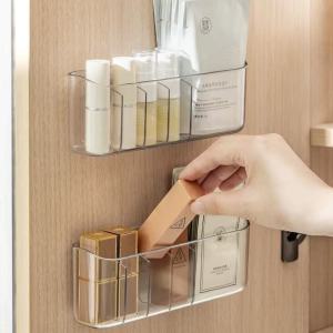 Wall-mounted Storage Box Inside Mirror Cabinet Bathroom Lipstick Cosmetic Facial Mask Compartments Box