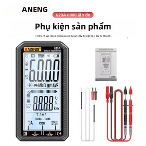 ANENG | ANENG 620A True RMS Đồng Hồ Vạn Năng Thông Minh Màn Hình Toàn Màn Hình Hiển Thị Kỹ Thuật Số 6000 Số Lượng Hiển Thị Kỹ Thuật Số Máy Đo Điện Dung Điện Áp/dòng Điện AC/DC Để Bảo Trì Thợ Điện