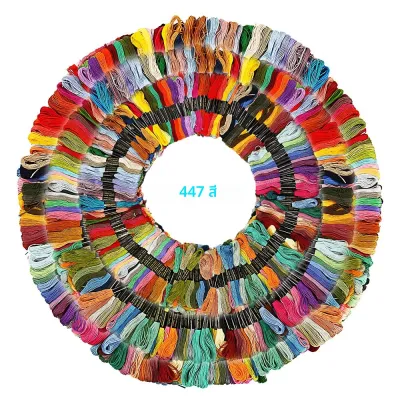 447/200/100 สีปักครอสติสผ้าฝ้ายเย็บปักถักร้อยไหมขัดฟันเย็บ Skeins CRAFT ผสมสี CROSS Stitch DIY ด้ายหัตถกรรม