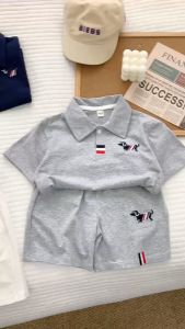 Bộ Cộc Tay  Bé Trai Thêu Chú Chó Chất Cotton MINKY BABY STORE Bộ Hè Bé Trai Từ 10-27kg