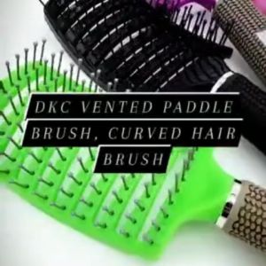 DKC Paddle Brush Curved Vented Hair Brush Soft Round Tip for Faster Hair Drying Detangling and Styling Blower Hair Brush