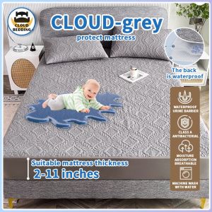 Waterproof Mattress Protector Bed Cover Foam Cover Mattress Cover Queen 59x79 Inches Waterproof Bedsheet