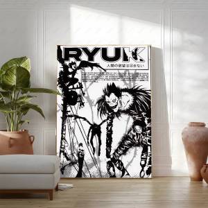 Bandai | Anime Death Note DN L Classic Vintage poster art HD canvas advanced aesthetic Printing Paper Wall Art for Living Room Home Decor