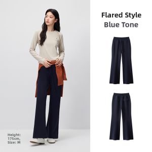Semir | Autumn High Waist Knit Flared Casual Pants