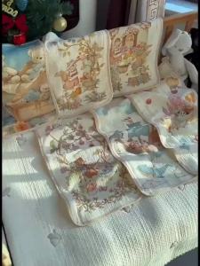 100% Cotton  Baby Towel Baby Washcloth Kids Hand Back Towel Ultra soft 6layers Washcloths