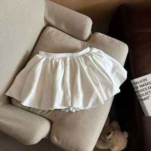 GUZILIAN | High Waist A-Line Mini Skirt Short Skirts Small Stature Anti-Light Checkered Floral Print Commuter Korean Style Summer Skirt