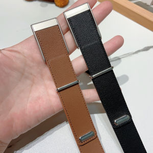 Suitable for whoop5.0ONE/PEAK/LIFE top layer cowhide strap official same style premium wristband with silver metal frame