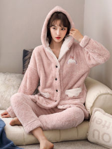 JIALEFEN | Thick Fleece Warm Nightwear