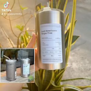 Ly giữ nhiệt ICED AMERRCANO Inox 304 cao cấp không gỉ cốc uống nước giữ nhiệt có ống hút tiện lợi