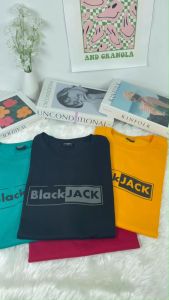 ผ้า cotton แท้ 100% [Super Soft] อย่างดี หนานุ่ม ใส่สบาย ไม่ร้อน  ลาย BLACK JACK 87
