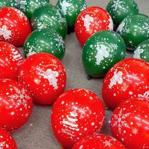 Balon Latex Natal Ukuran 10 inch - 12 Inch Merry Christmas Isi 1 Pcs