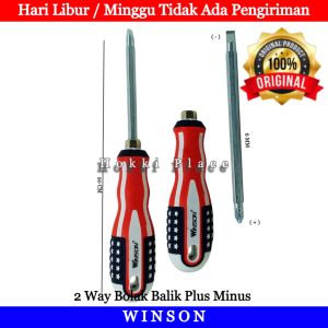 Obeng Plus minus Bolak Balik Magnet Obeng USA America Obeng American 2 In 1 Gagang Karet