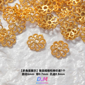 Pure Silver Gold Plated Beads Bracelet DIY Handmade Engraving Spacer Pad Loose Beads Jewelry Accessories Crystal Fashion