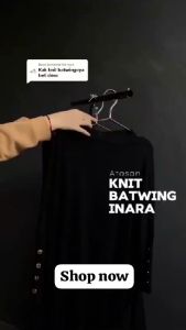 ATASAN BLUS BATWING TER BARU TOP1 LENGAN KANCING / BAHAN KNIT RIB