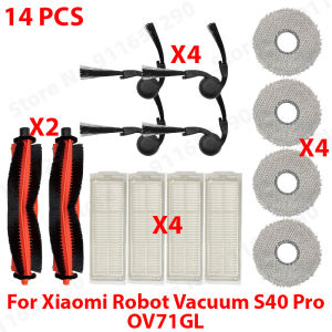 Roborock | For Xiaomi Robot Vacuum S40 Pro OV71GL Vacuum Cleaner Replacement Spare Parts Main Side Brush HEPA Filter Mop Cloth Accessories