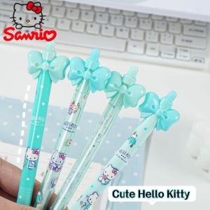 Sanrio | Genuine Sanrio Hello Kitty 0.5MM Black Gel Pen Cute Kuromi Kt Cat Push-Button Ballpoint Pens For Writing Drawing Stationery Gift
