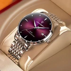 ELF TRIBE Stainless Steel Watch Clock Fashion Mens Watches Luxury Waterproof Men Quartz Wristwatches