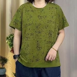 QIAOXIZI | Belly Covering Summer Loose Slimming Plus Size T-Shirt