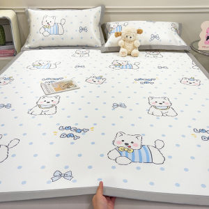 MONLEYTA | Summer Cartoon Cool Ice Silk Bed Sheet Baby & Child Friendly Washable Student Dorm Soft Bed Sheet