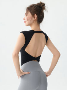 DRUR | Fixed Pad Yoga Top for Women with Backless Design
