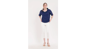 Badomoda AERYN Textured Flared-Sleeve Blouse