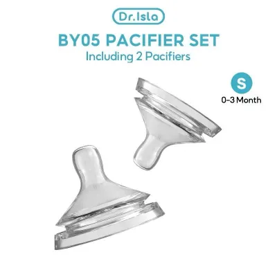 DR. ISLA Dot Botol Susu Bayi Baby Pacifier S M L (isi 2 pcs) | Silicone Nipple Wide Neck Anti Colic BPA Free