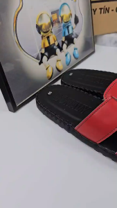 Dép quai ngang nam da cao cấp may full quai và đế bao chắc chắn bao đi mưa v.POD