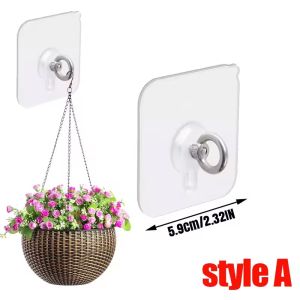 【Hibeautylife】10Pcs Heavy Duty Concrete Wall Hooks No Drill Adhesive Screwless Hooks for Outdoor Clothesline 304 Stainless Steel Ring Hook