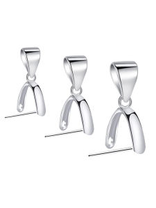 S925 Pure Silver Pendant Clasps DIY Jade Buddha Silver Clip Necklace Clasps Sunflower Seeds Clasps Fashion Jewelry Accessories