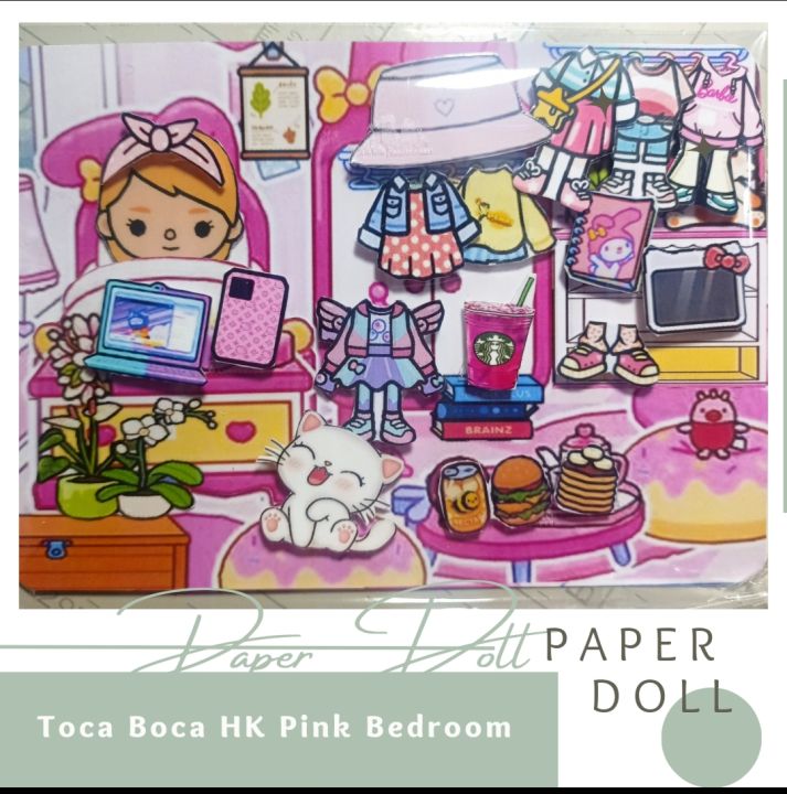 Toca Boca Paper Doll Melody Hello kitty Laminated with Velcro | Lazada PH