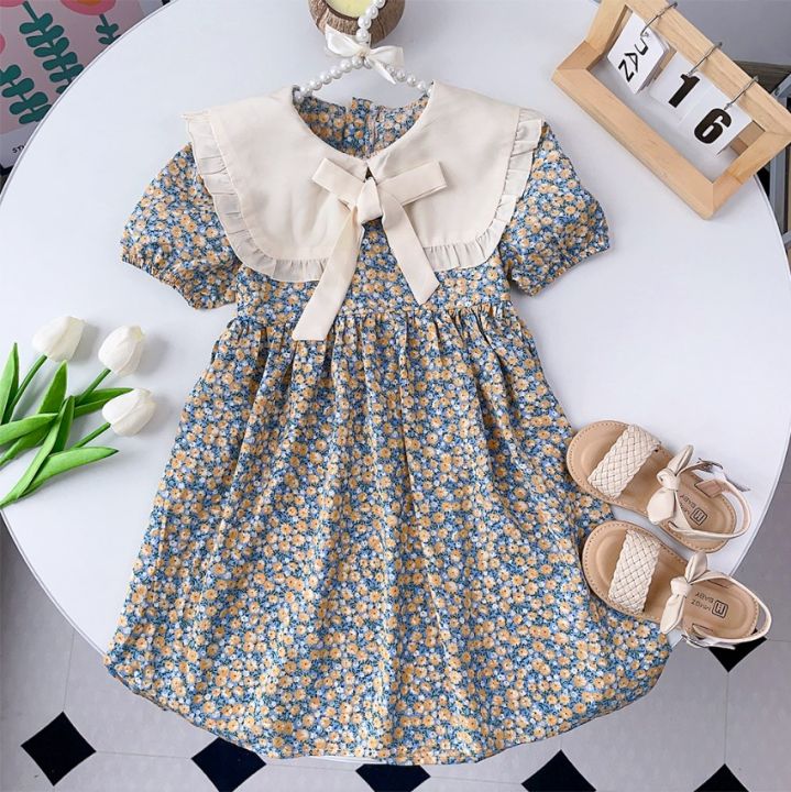 Bear Leader Casual Summer Kids Girls Dress Floral Kids Clothes Bow  Patchwork Baby Girl Princess Dress New Flower Girl Dresses Lazada PH