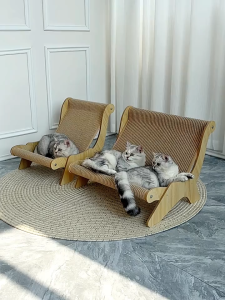 Sisal Cat Scratch Board Cat Recliner Wear-Resistant No Dandruff Scratch-Resistant Sisal Cushion Cat Bed