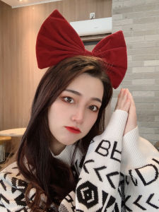 Internet Celebrity Super Cute Big Bow Headband Sweet Elegant Thin Edges Street Hair Fixer Photography Headband Hairpin South Korea Headdress