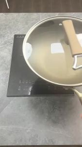 Titanium Stainless Steel Wok Frying Pan Uncoated Nonstick Pot Home Kitchen Cookware Skillet Induction Gas Stove Special Saucepan
