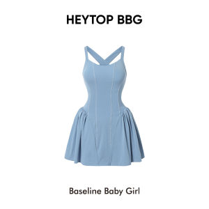 heytopbbg | Denim Sporty Tennis Dress with Pads and Shorts