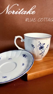 NORITAKE - Blue Cottage - 01 Set Trà Chiều Lam Hoa [2  Mẫu]