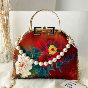 MEIFEI | Túi Xách Phong Cách Trung Quốc Clutch Tối Đầm Cưới