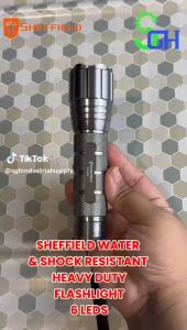 SHEFFIELD Water & Shock Resistant Heavy Duty Flashlight 6 LEDS Super Bright Torchlight Portable Home Camping Hiking Night Jogging Fishing Repairing Work Lighting Torch Light Lampu Suluh