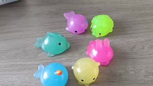 Big Spongy Glitter Mochi Squishy Fidget Sensory Toys Kawaii Animal Stress Ball Powder Fun Soft Antistress Squeeze Children Toys