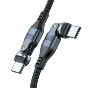 Cáp USB C Sang Type-C 240W PD3.1 Sạc Nhanh 5A 540 ° Dây Cáp Dữ Liệu Xoay Được Cho iPhone 16/15/Pro Max MacBook iPad Laptop - Cáp USB C