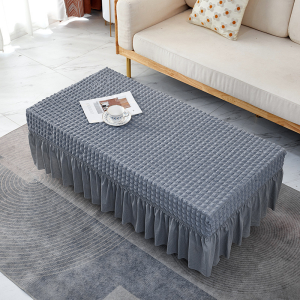 Seersucker Skirt Tea Table Cover: A Non-Slip, Washable & Universal Rectangular Tablecloth