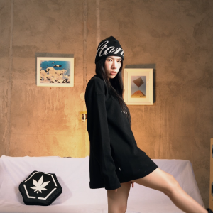 Stoned WBB25 : Waffle L/S Tee Black