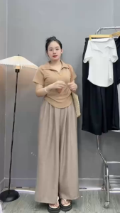 Quần Xuông Bigsize Nữ Vải Đũi Thoáng Mát Eo Chun Co Giãn Tôn Dáng - Q564