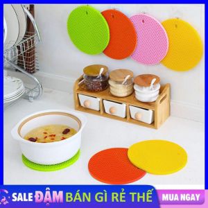 Lót Nồi Silicon Chịu Nhiệt Hình Tổ Ong Cute - Tấm lót nồi đế lót ly  Miếng lót bàn ăn bằng nhựa chống trơn cách nhiệt phong cách Hàn Quốc - Tấm Lót Nồi Cách Nhiệt  Nhắc Nồi Silicon Hình Tổ Ong Tròn