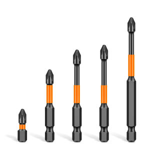 หัวเหล็กทอแรงบิดแบบ PH2หัวเหล็ก S2สกรูหัวแฉกมีความแข็งสูงกันลื่นสว่านไฟฟ้าหัวไขว้