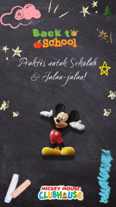 Tas Anak Sekolah PAUD TK Mickey Disney Selempang Gendong Backpack Ransel Moorlife
