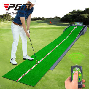 PGM electric remote control voice broadcast automatic scoring golf putting mat with ball return fairway TL038