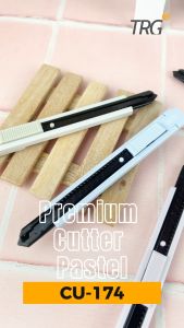 TRG Premium Black Blade Cutter Pastel Color CU-174 - Pemotong Kertas Cuter Kecil Besi Tajam TRG